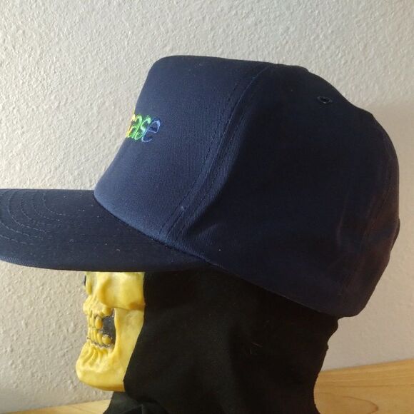 Vintage 90s Steelcase Rainbow Font Logo Snap Back Hat - Picture 3 of 9